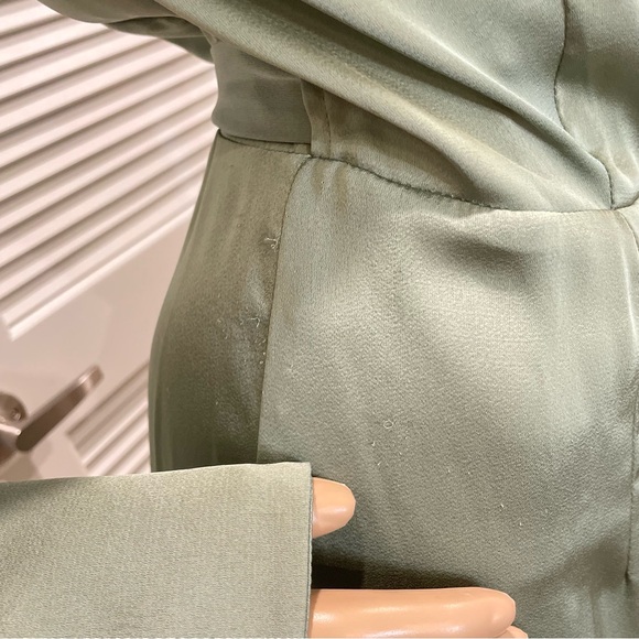 Aria Cove Satin Wrap Dress with split detail - Picture 7 of 8